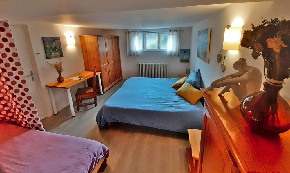 The bedroom in Georgiana’s independent apartment