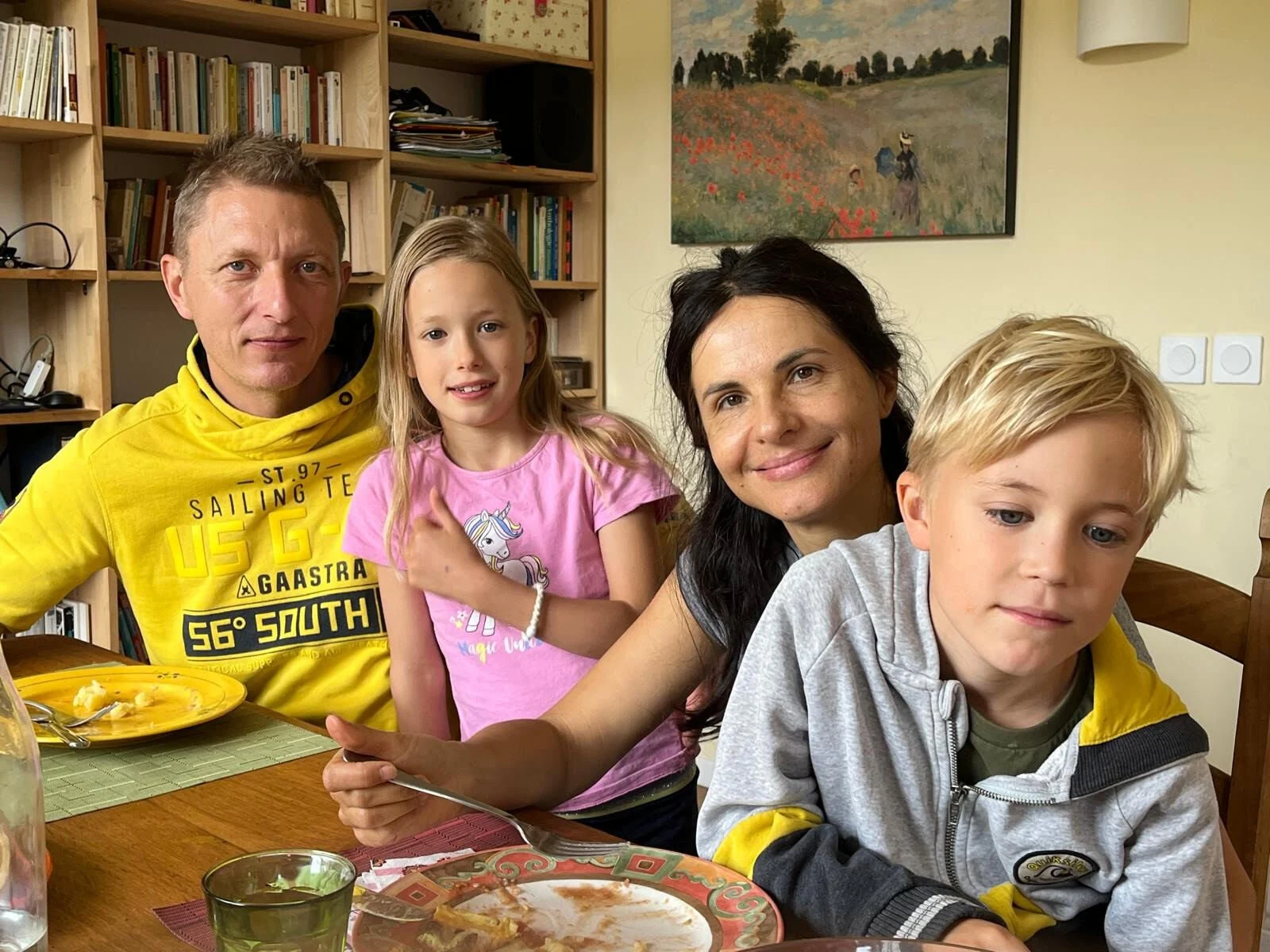 Georgiana with her husband and twins
